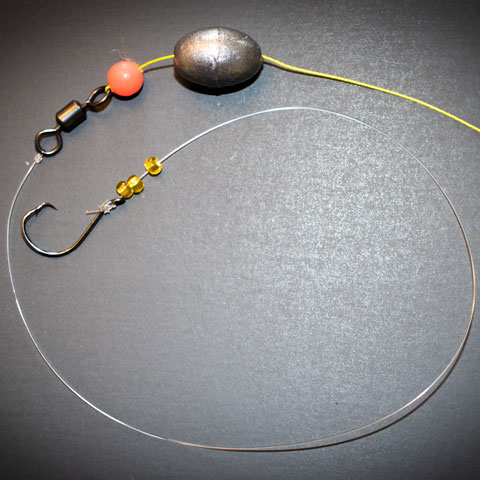 Typical Whiting Rig With #2 Circle Hook and 20 Pound Fluorocarbon Leader